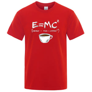 Energy equals Milk + Coffee  Men T shirt