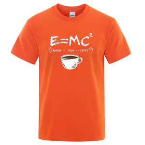 Energy equals Milk + Coffee  Men T shirt