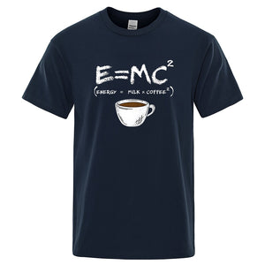 Energy equals Milk + Coffee  Men T shirt