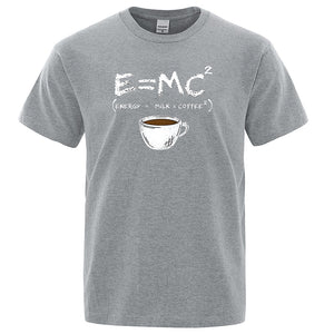 Energy equals Milk + Coffee  Men T shirt