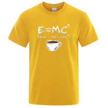 Energy equals Milk + Coffee  Men T shirt