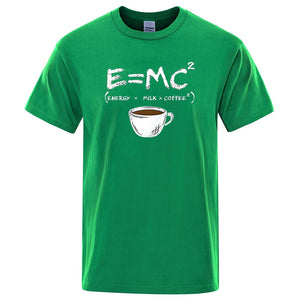 Energy equals Milk + Coffee  Men T shirt