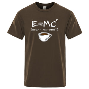 Energy equals Milk + Coffee  Men T shirt